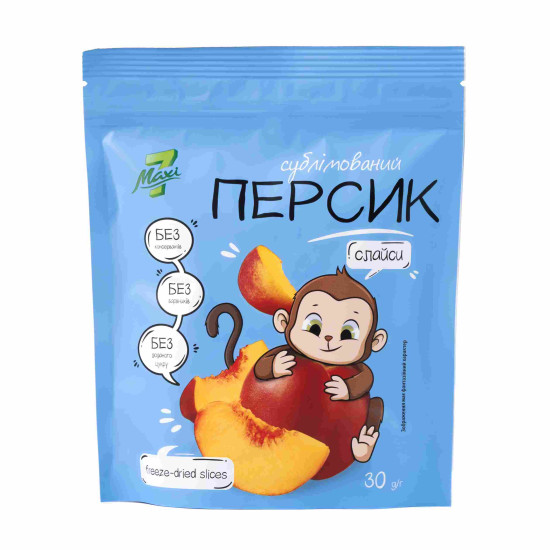 Персик сублімований слайси ТМ «Maxi 7» (20г)