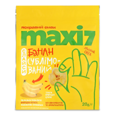 Банан сублімований слайси ТМ «Maxi 7» (20г)