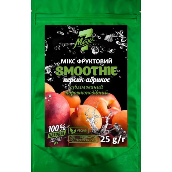 Мiкс фруктовий Maxi7 "Smoothie персик-абрикос" сублімований порошкоподібний (25 г)